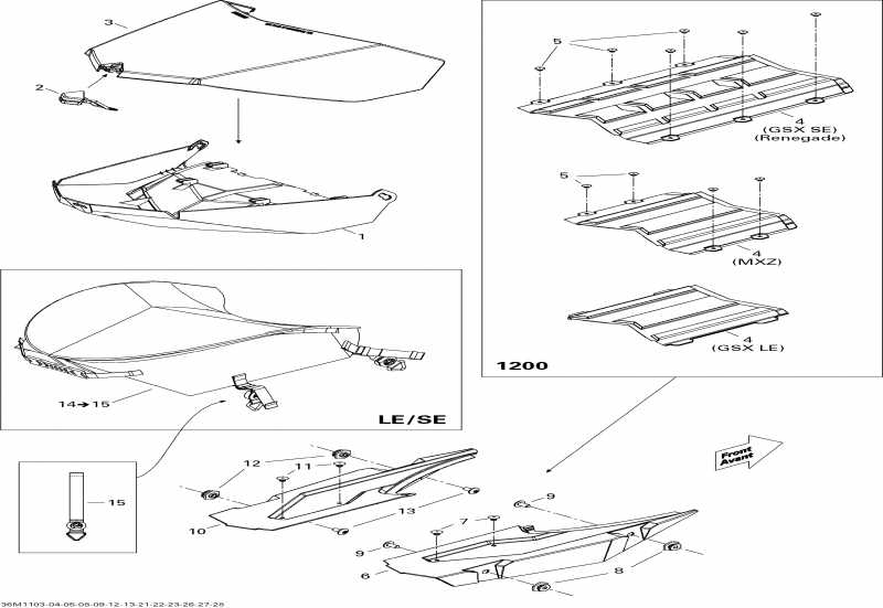 snowmobile Ski-doo MX Z TNT 600HO ETEC, 2011 - Luggage Rack