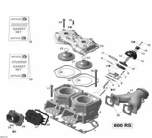 01- ,      (01- Cylinder, Exhaust Manifold And Reed Valve)