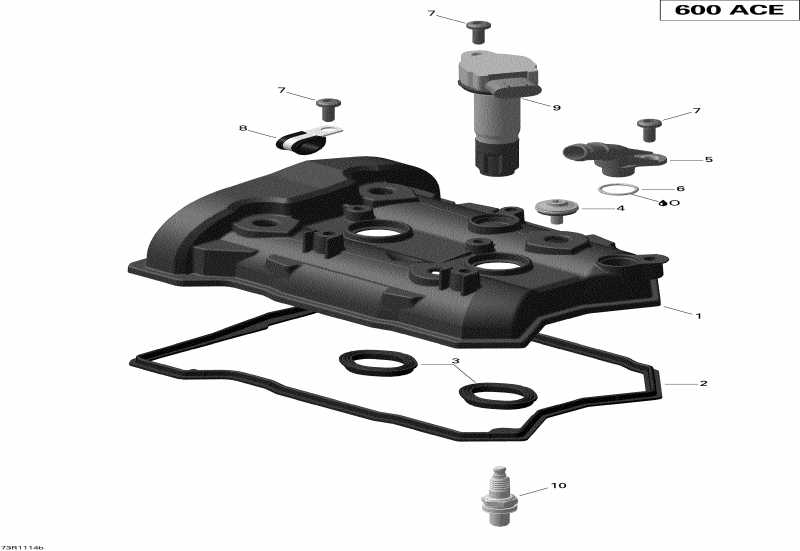  Ski-doo MXZ Sport 600ACE, 2011  - Valve Cover