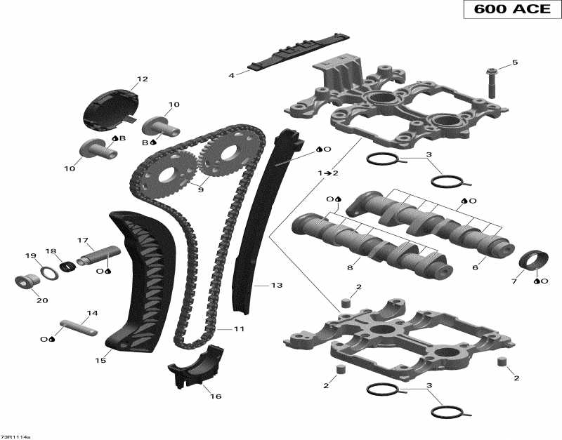 snowmobile Ski-doo MXZ Sport 600ACE, 2011 - Valve Train