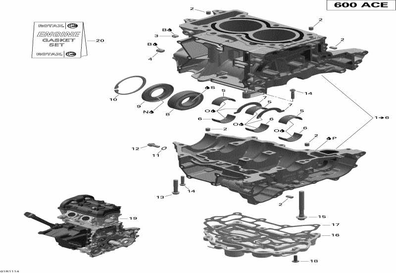 SkiDoo MXZ TNT 600ACE, 2011  - Engine Block