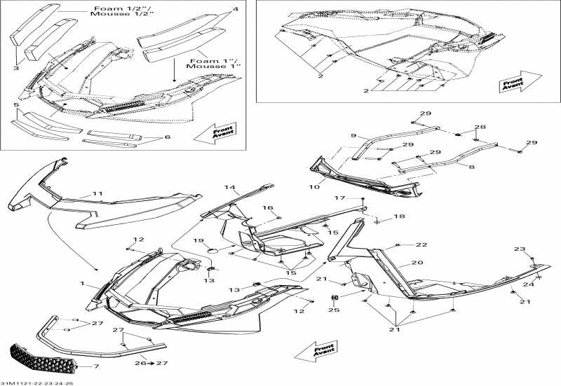snowmobile ski-doo  MXZ X & TNT 1200 XR, 2011 - Bottom Pan