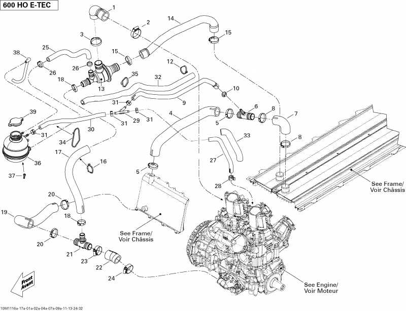 snowmobile  Renegade BackCountry, BackCountry X 600HO ETEC, 2011  -  System