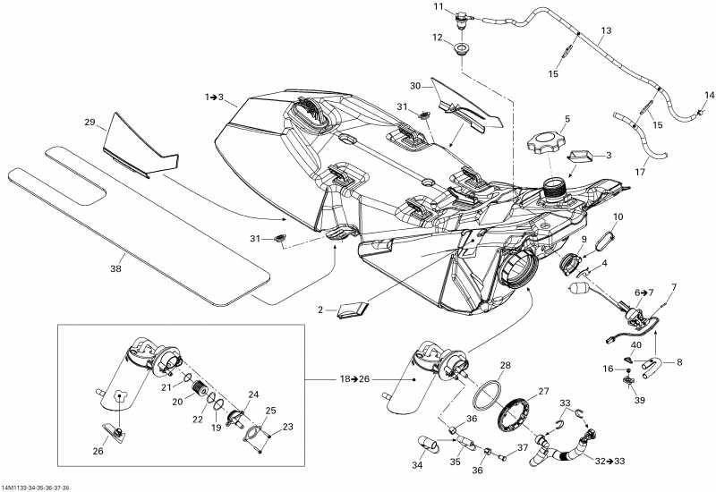  Skidoo Renegade Sport 600ACE, 2011  - Fuel System