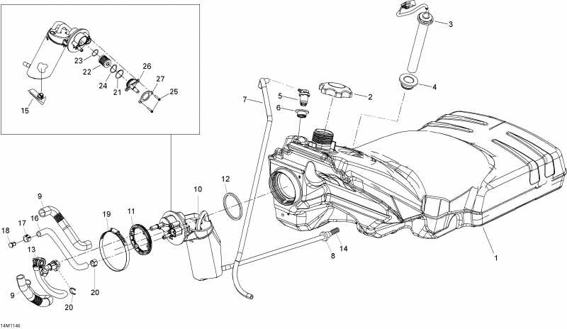 Ski Doo  Skandic WT 600 ACE XU, 2011 - Fuel System