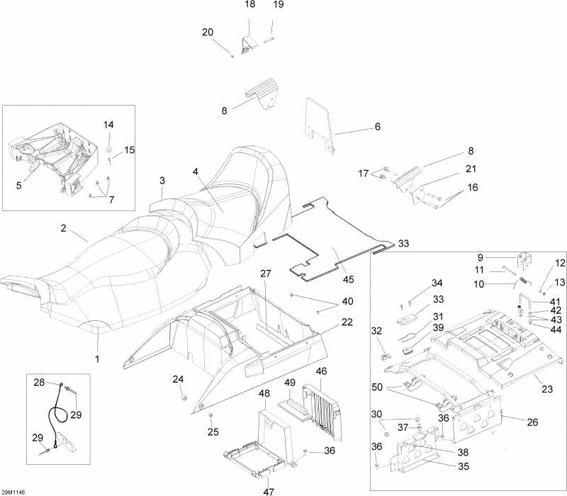 snowmobile ski-doo - Seat Wt 600ho Etec