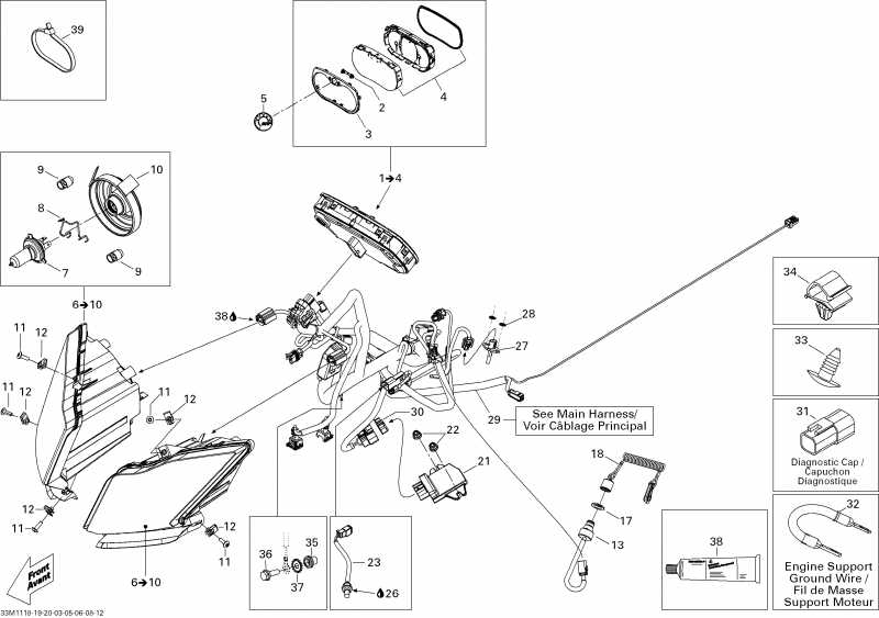 snowmobile Skidoo Summit EVEREST 800R P-TEK, 2011 - Electrical System