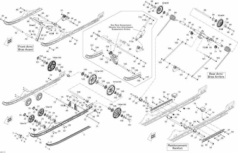 snowmobile SkiDoo  Summit FREERIDE 800R E-TEC, 2011 - Rear Suspension
