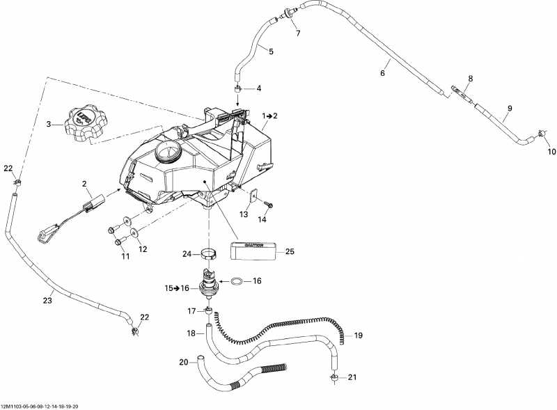 Skidoo Summit SPORT 600, 2011 - Oil System