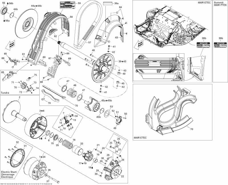 snowmobile BRP SkiDoo -  System 600ho Etec