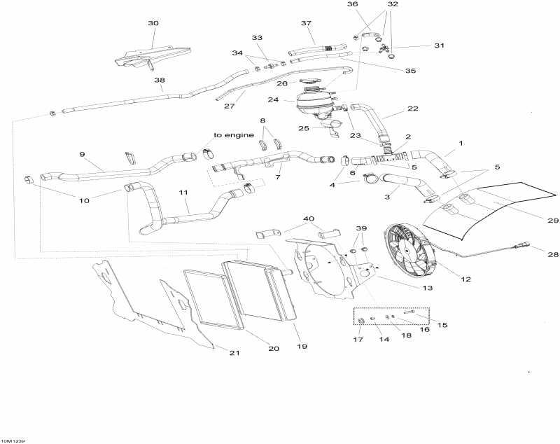 snowmobile  Expedition LE 1200 XU, 2012 - Cooling System
