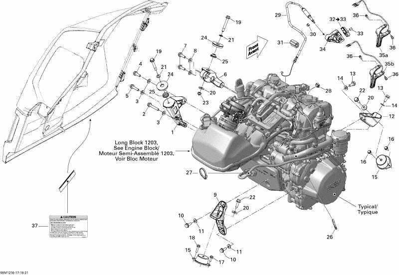  Ski-doo Grand Touring LE & SE 1200 XR, 2012  - Engine