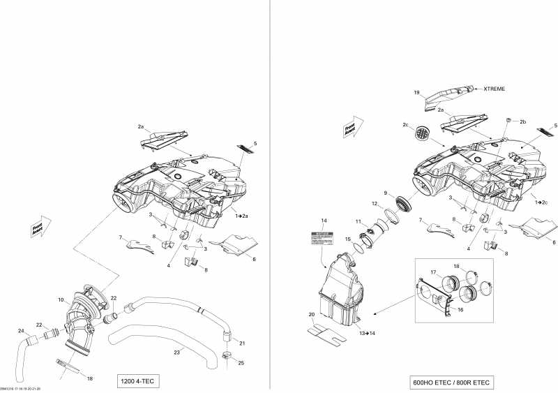snowmobile Skidoo Grand Touring LE & SE 1200 XR, 2012 - Air ������� ������ System