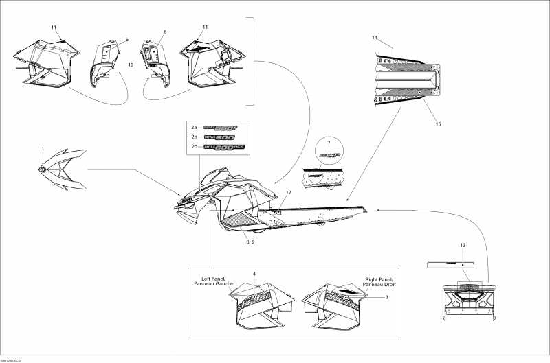 �������� Skidoo Grand Touring Sport 600 XP, 2012 - Decals