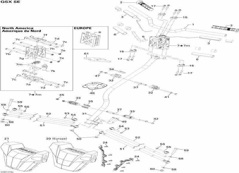 Ski-doo GSX LE & SE 1200 XR, 2012 ������ - Steering