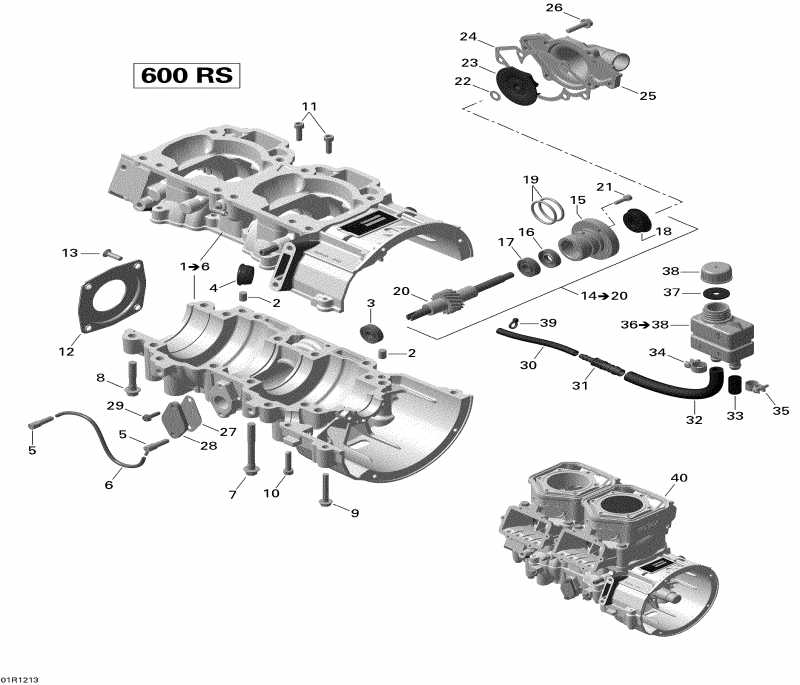 BRP MX Z X 600RS, 2012  - Crankcase