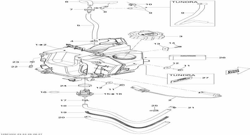 snowmobile  MXZ Sport 550F XP-FAN, 2012 ������ - Oil System