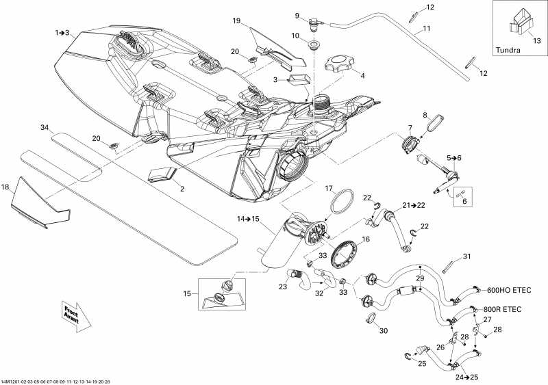  Ski-doo  MXZ TNT 800RETEC XP, 2012 - Fuel System