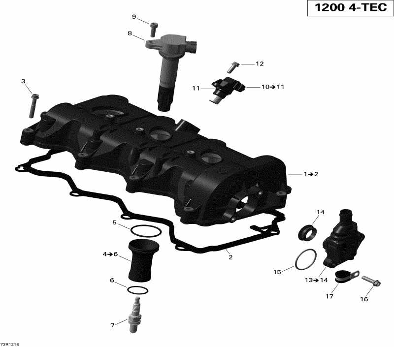 snowmobile BRP SkiDoo - Valve Cover