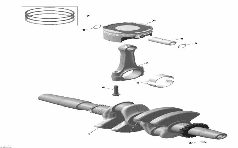 BRP Skandic SWT 600 ACE (4-strokes), 2012  - Crankshaft And Pistons