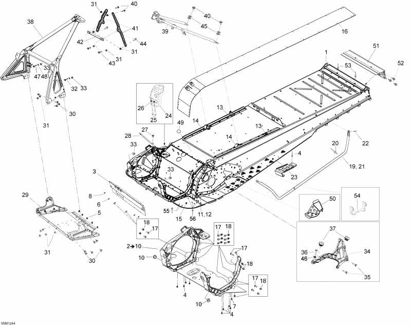 BRP Skandic SWT 600 ACE (4-strokes), 2012  - Frame And Components