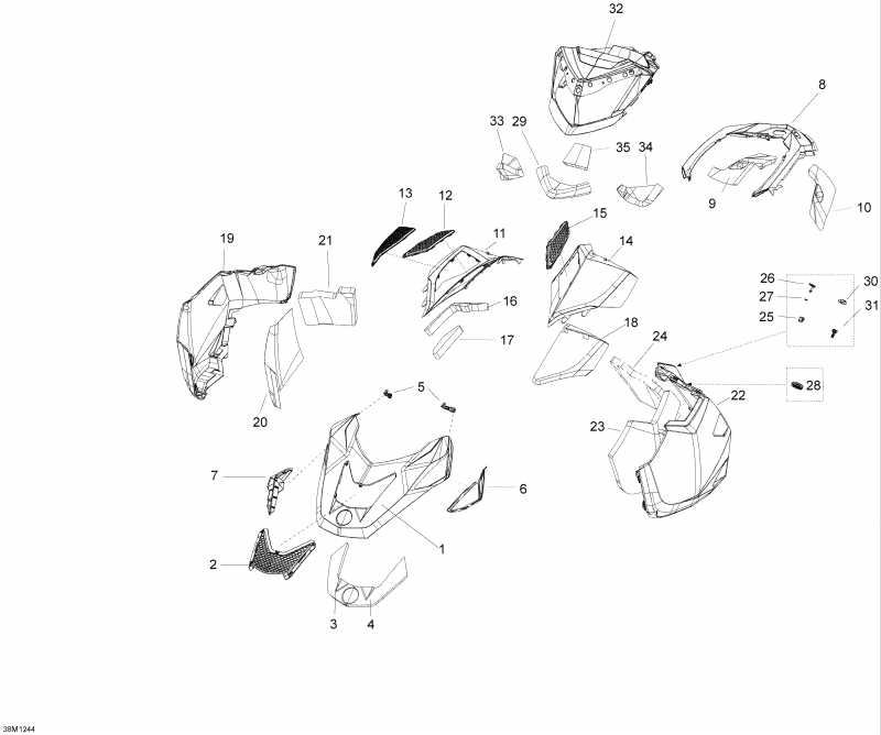  Ski Doo Skandic SWT 600 ACE (4-strokes), 2012 - Hood