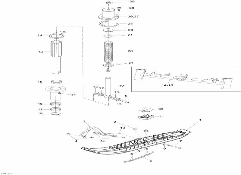   Skandic WT 550F XU, 2012 - Front Suspension And Ski