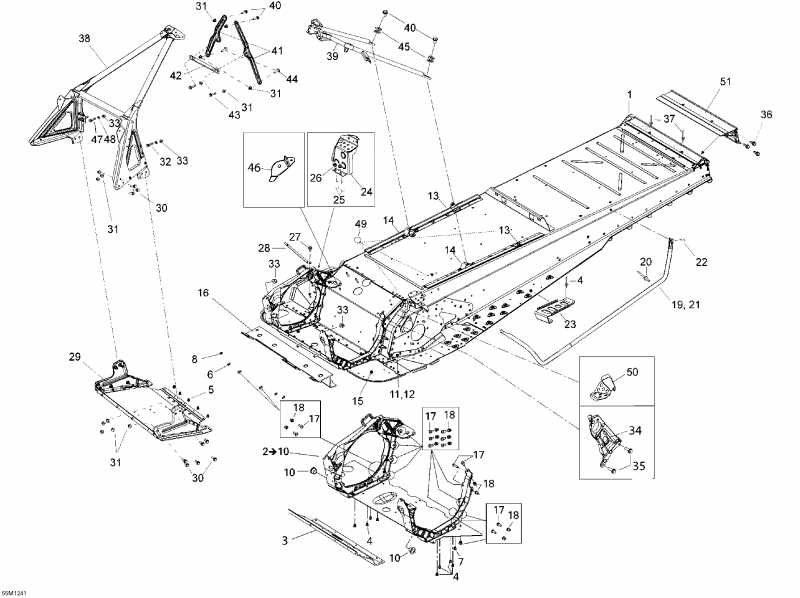 snowmobile BRP SkiDoo - Frame And Components