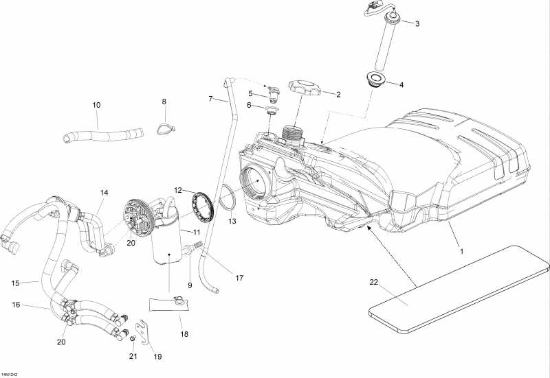 Ski-doo Skandic WT 600HOETEC XU, 2012 - Fuel System