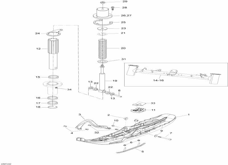 Ski Doo ����������� Skandic WT 600HOETEC XU, 2012 - Front Suspension And Ski
