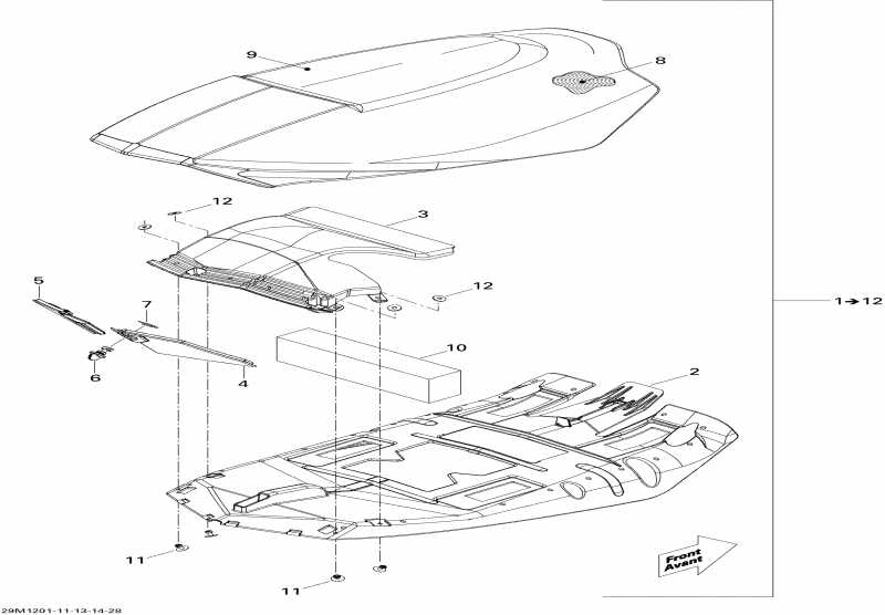 Skidoo Summit SP 600HO E-TEC, 2012 - Seat