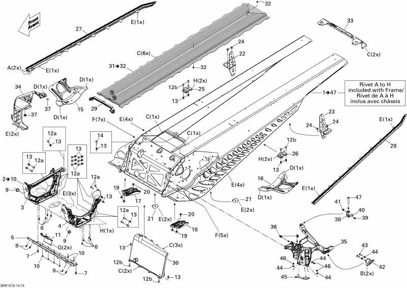 snowmobile SkiDoo - Frame