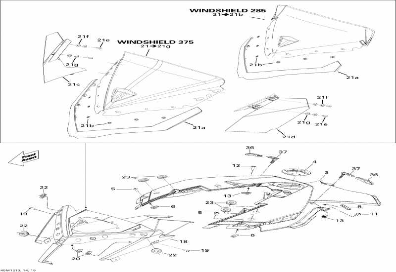 snowmobile  Summit SPORT 800R P-TEK, 2012  - Windshield And Console