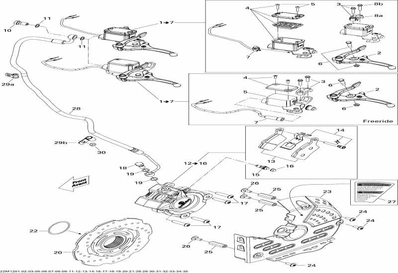 snowmobile Ski Doo - Hydraulic Brakes