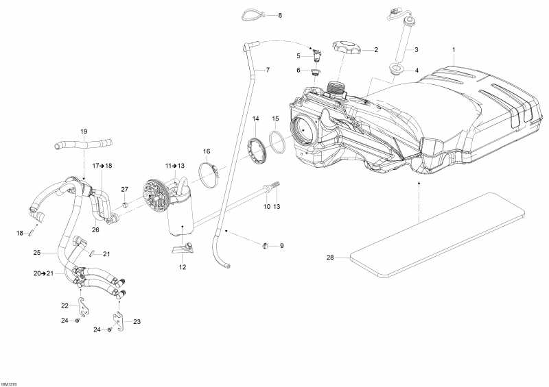 snowmobile  Skandic SWT 600HOETEC XU, 2013  - Fuel System