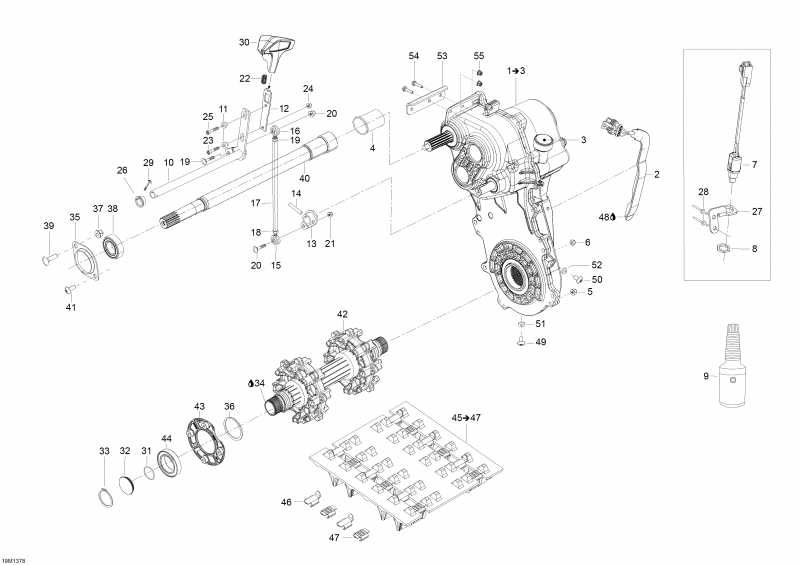  Skidoo Skandic SWT 600HOETEC XU, 2013  - Drive System