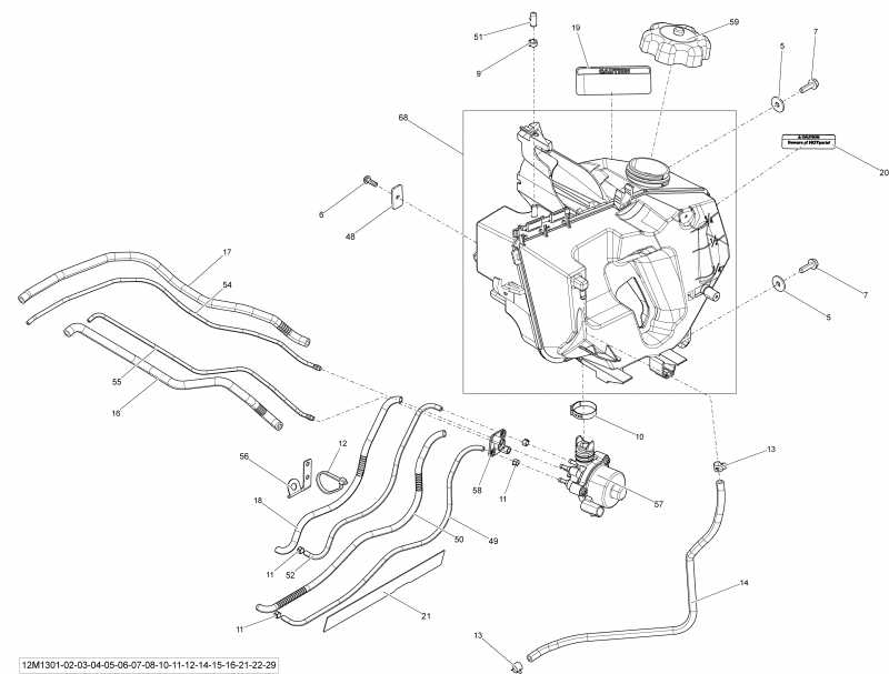  Ski-doo SUMMIT SP 600HOE XP, 2013  - Oil System