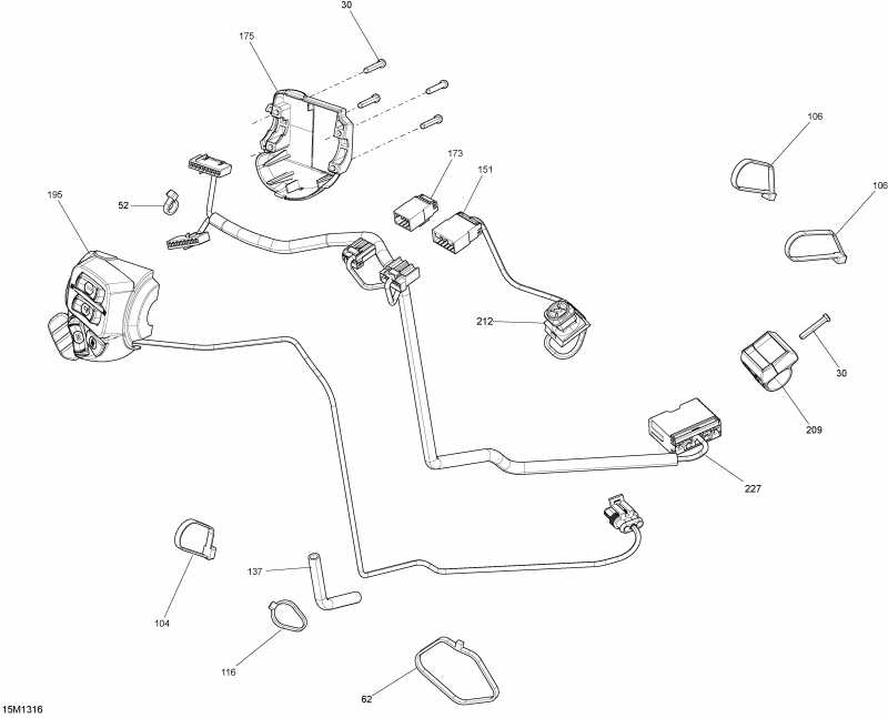  Ski-doo  SUMMIT SP 600HOE XP, 2013 - Steering Wiring Harness