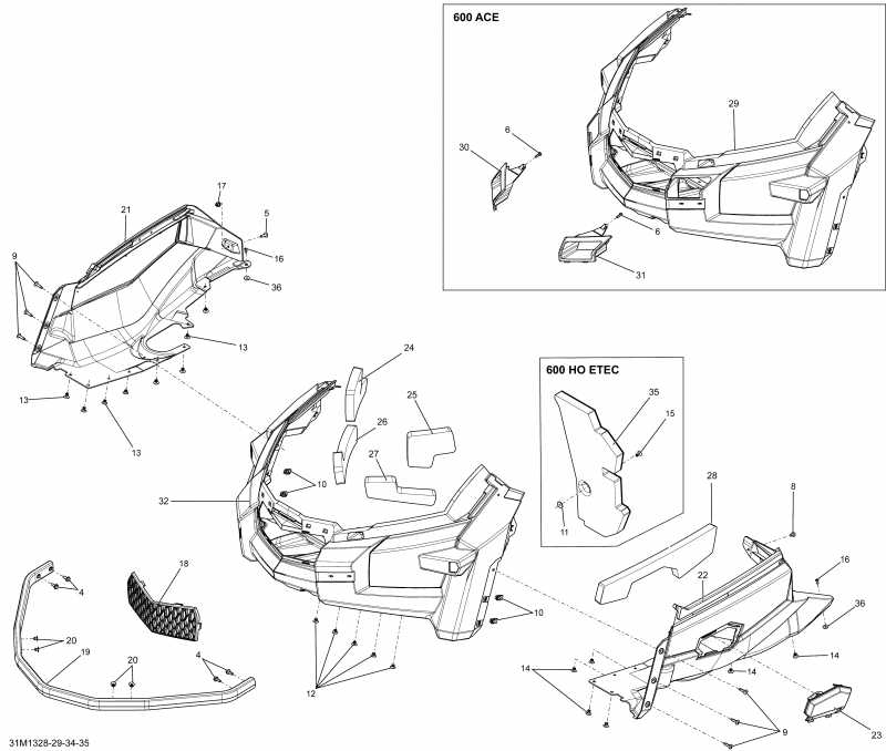 snowmobile BRP  TUNDRA XTREME 600HOE XP, 2013 - Bottom Pan