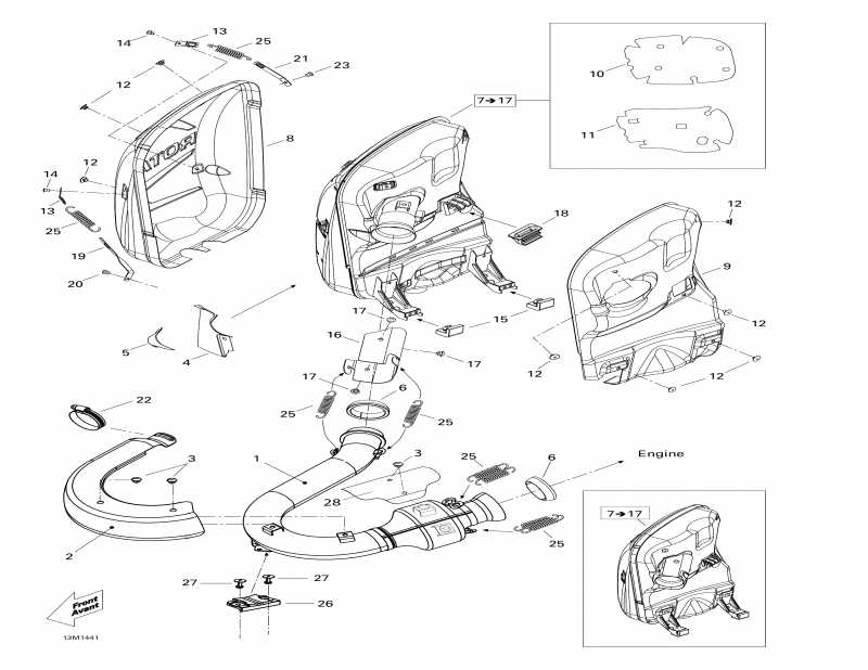 Skidoo EXPEDITION LE 1200 XU, 2014 ������ - Exhaust System