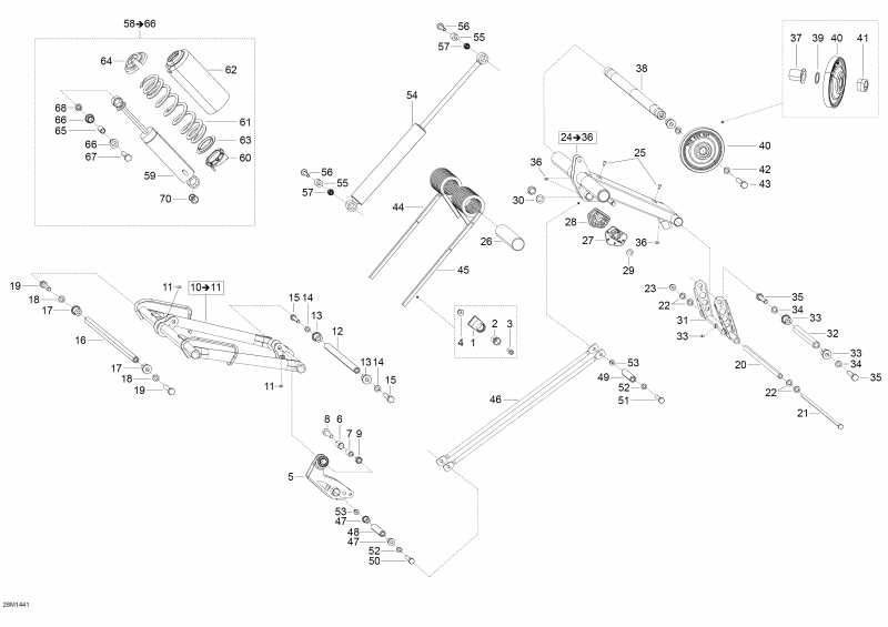 �������� Ski-doo ����������� EXPEDITION LE 1200 XU, 2014 - Rear Suspension B