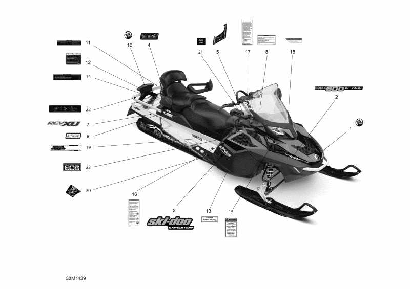  SKIDOO EXPEDITION LE 600HOE, XU, 2014  - Decals