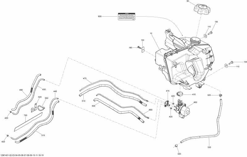  SKIDOO  FREERIDE 137, 800RE XM RS, 2014 - Oil System