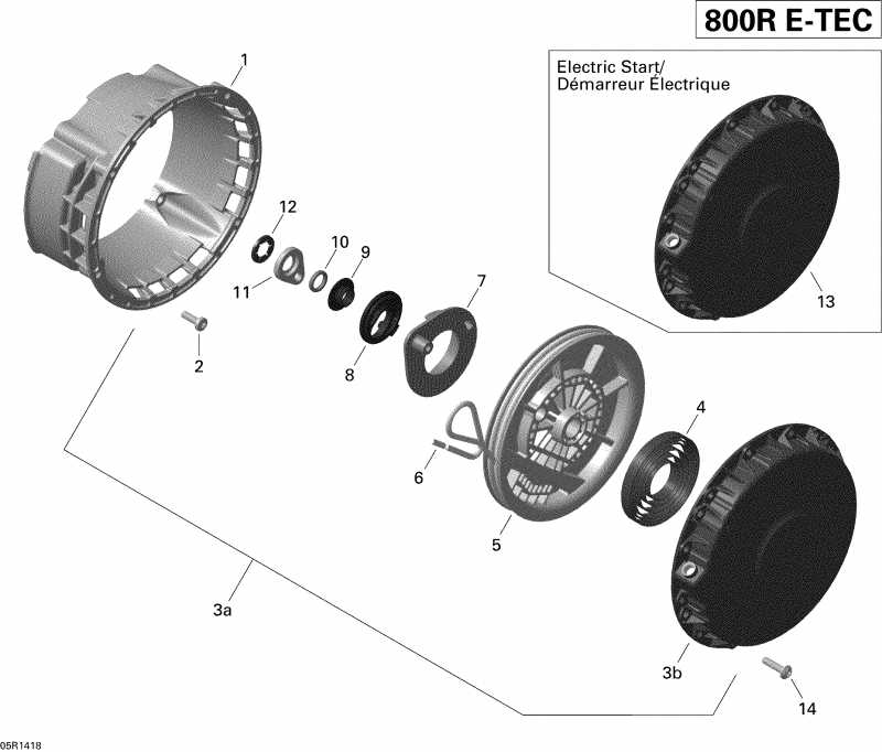 snowmobile BRP - Rewind Starter