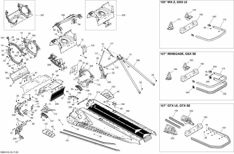  Ski Doo GRAND TOURING LE 12004TEC XR, 2014 - Frame And Components