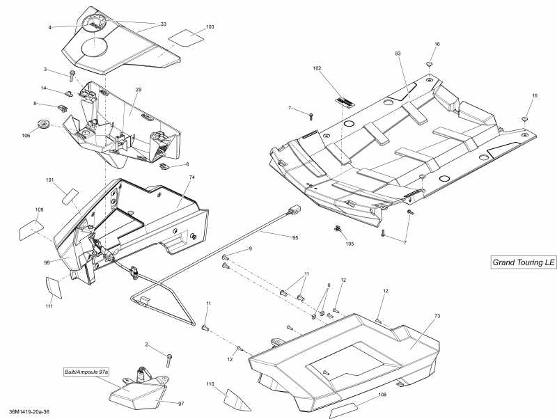  SKIDOO GRAND TOURING LE 12004TEC XR, 2014 - Luggage Rack Le