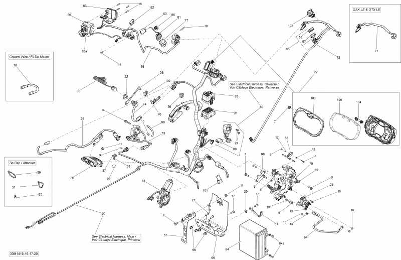 snowmobile BRP SkiDoo  GRAND TOURING LE 12004TEC XR, 2014 - Electrical System