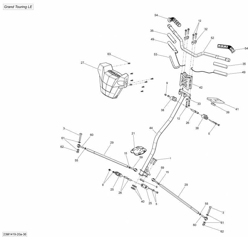  SkiDoo GRAND TOURING LE 600HOE XR, 2014  - Steering