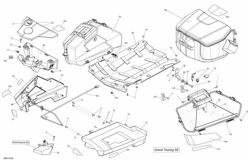 ��������  GRAND TOURING SE 12004TEC XR, 2014 - Luggage Rack Se