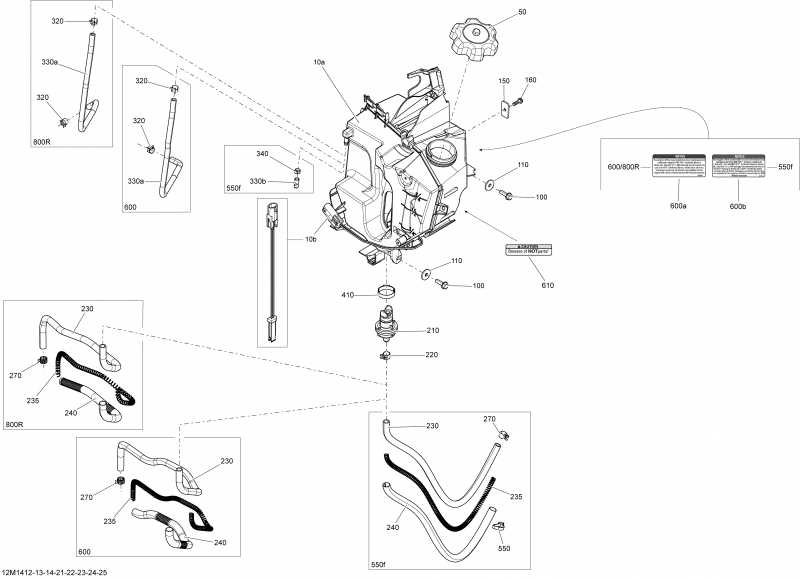  SkiDoo GRAND TOURING SPORT 550F XP, 2014 - Oil System